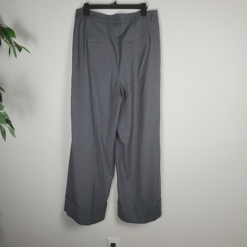Express Gray Wide Leg Trouser Work Pant Slacks Women's Size 10 - Picture 4 of 12